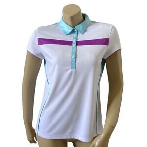 GOLF AMERICA Womens Size Medium Short Sleeve Collared Athletic Golf Polo Shirt